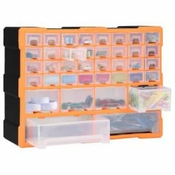 VidaXL Organisateur multi-tiroirs avec 40 tiroirs 52x16x37,5 cm -Accessoires de quincaillerie Soldes image 3 147577