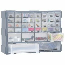 VidaXL Organisateur multi-tiroirs avec 40 tiroirs 52x16x37,5 cm -Accessoires de quincaillerie Soldes image 3 147578