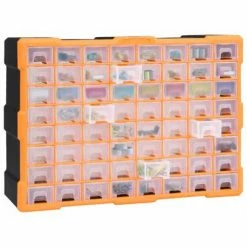 VidaXL Organisateur multi-tiroirs avec 64 tiroirs 52x16x37,5 cm -Accessoires de quincaillerie Soldes image 3 147579