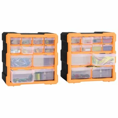 VidaXL Organisateurs multi-tiroirs avec 12 tiroirs 2 pcs 26,5x16x26 cm 5 VidaXL Organisateurs multi-tiroirs avec 12 tiroirs 2 pcs 26,5x16x26 cm – Image 3
