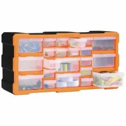 VidaXL Organisateur multi-tiroirs avec 22 tiroirs 49x16x25,5 cm -Accessoires de quincaillerie Soldes image 3 147583