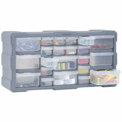 VidaXL Organisateur multi-tiroirs avec 22 tiroirs 49x16x25,5 cm 10 VidaXL Organisateur multi-tiroirs avec 22 tiroirs 49x16x25,5 cm -Accessoires de quincaillerie Soldes image 3 147584