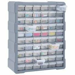 VidaXL Organisateur multi-tiroirs avec 60 tiroirs 38x16x47,5 cm 10 VidaXL Organisateur multi-tiroirs avec 60 tiroirs 38x16x47,5 cm -Accessoires de quincaillerie Soldes image 3 147588