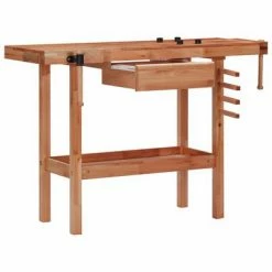 VidaXL Établi de menuiserie avec tiroir et 2 étaux Bois dur 10 VidaXL Établi de menuiserie avec tiroir et 2 étaux Bois dur -Accessoires de quincaillerie Soldes image 3 147842