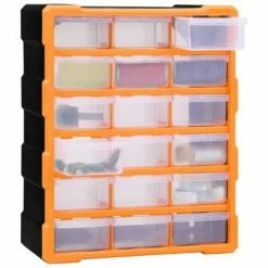 VidaXL Organisateur multi-tiroirs avec 18 tiroirs centraux 38x16x47 cm -Accessoires de quincaillerie Soldes image 3 149597