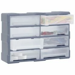 VidaXL Organisateur multi-tiroirs avec 8 grands tiroirs 52x16x37 cm -Accessoires de quincaillerie Soldes image 3 149600
