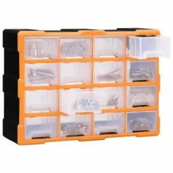 VidaXL Organisateur multi-tiroirs avec 16 tiroirs centraux 52x16x37 cm -Accessoires de quincaillerie Soldes image 3 149601