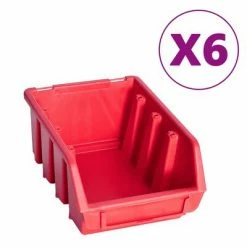 VidaXL Kit de bacs de stockage et panneaux muraux 39 pcs Rouge et noir 10 VidaXL Kit de bacs de stockage et panneaux muraux 39 pcs Rouge et noir -Accessoires de quincaillerie Soldes image 3 150809