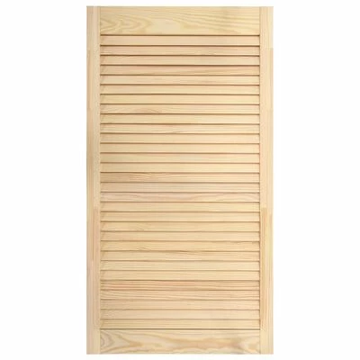 VidaXL Portes à persiennes 2 pcs Bois de pin massif 99,3x39,4 cm 5 VidaXL Portes à persiennes 2 pcs Bois de pin massif 99,3x39,4 cm – Image 3