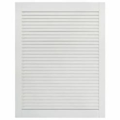 VidaXL Portes à persiennes 2 pcs Bois de pin massif Blanc 61,5x39,4 cm -Accessoires de quincaillerie Soldes image 3 151152