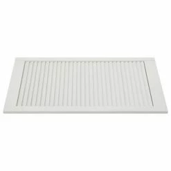 VidaXL Porte à persiennes Bois de pin massif Blanc 99,3x49,4 cm -Accessoires de quincaillerie Soldes image 3 151172