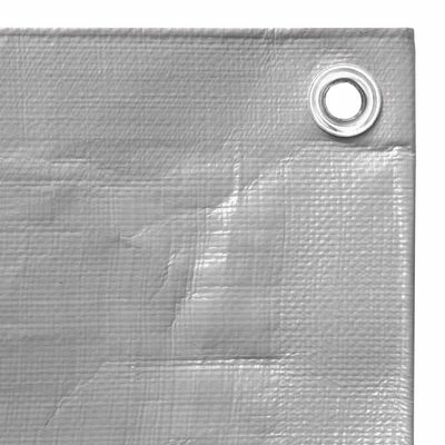 VidaXL Bâche 260 g/m² 6x6 m Gris PEHD 5 VidaXL Bâche 260 g/m² 6x6 m Gris PEHD – Image 3