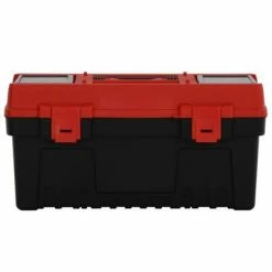 VidaXL Ensemble de boîte à outils 2 pcs Noir et rouge Polypropylène -Accessoires de quincaillerie Soldes image 3 152103