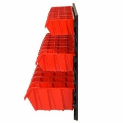 VidaXL Ensemble d'étagères d'atelier 26 pcs Rouge et noir 77x39 cm PP -Accessoires de quincaillerie Soldes image 3 152204