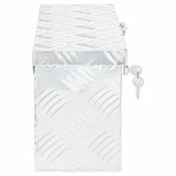 VidaXL Boîte de rangement Argenté 50x20,5x15 cm Aluminium -Accessoires de quincaillerie Soldes image 3 152246