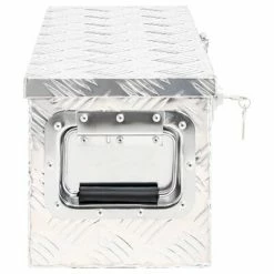 VidaXL Boîte de rangement Argenté 60x23,5x23 cm Aluminium -Accessoires de quincaillerie Soldes image 3 152248