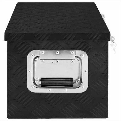 VidaXL Boîte de rangement Noir 70x31x27 cm Aluminium 4 VidaXL Boîte de rangement Noir 70x31x27 cm Aluminium – Image 3