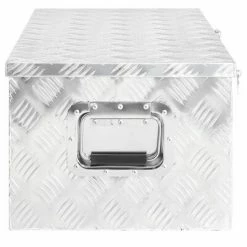 VidaXL Boîte de rangement Argenté 80x39x30 cm Aluminium -Accessoires de quincaillerie Soldes image 3 152252