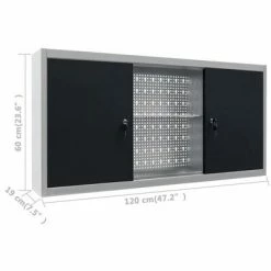 VidaXL Établi avec 3 panneaux muraux et 1 armoire -Accessoires de quincaillerie Soldes image 3 3053432