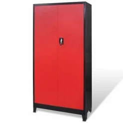 VidaXL Armoire avec coffre à outils Acier 90x40x180 cm Rouge et noir -Accessoires de quincaillerie Soldes image 3 3054555