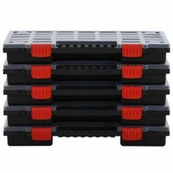 VidaXL Boîtes d'assortiment 10 pcs 40x30x5 cm Polypropylène -Accessoires de quincaillerie Soldes image 3 3106444