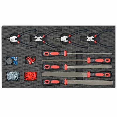 VidaXL Chariot à outils pour atelier avec 1125 outils Acier Rouge 5 VidaXL Chariot à outils pour atelier avec 1125 outils Acier Rouge – Image 4