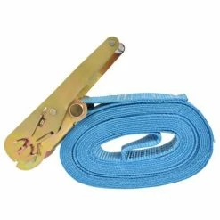 VidaXL Sangle d’arrimage à cliquet 4 pcs 4 tonnes 8 m x 50 mm Bleu -Accessoires de quincaillerie Soldes image 4 142656