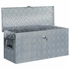 VidaXL Boîte en aluminium 80 x 30 x 35 cm Argenté -Accessoires de quincaillerie Soldes image 4 142939