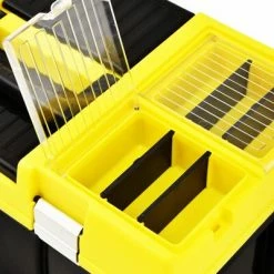 VidaXL Boîte à outils Plastique 595x337x316 mm Jaune -Accessoires de quincaillerie Soldes image 4 146270