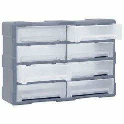 VidaXL Organisateur multi-tiroirs avec 8 grands tiroirs 52x16x37 cm -Accessoires de quincaillerie Soldes image 4 149600