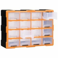 VidaXL Organisateur multi-tiroirs avec 16 tiroirs centraux 52x16x37 cm -Accessoires de quincaillerie Soldes image 4 149601