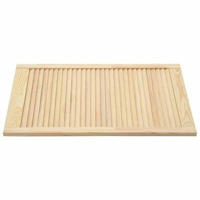 VidaXL Portes à persiennes 2 pcs Bois de pin massif 99,3x59,4 cm 6 VidaXL Portes à persiennes 2 pcs Bois de pin massif 99,3x59,4 cm – Image 4