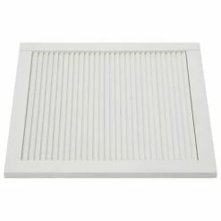 VidaXL Portes à persiennes 2 pcs Bois de pin massif Blanc 39,5x39,4 cm -Accessoires de quincaillerie Soldes image 4 151143