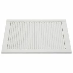 VidaXL Portes à persiennes 4 pcs Bois de pin massif Blanc 61,5x49,4 cm -Accessoires de quincaillerie Soldes image 4 151156
