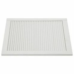 VidaXL Porte à persiennes Bois de pin massif Blanc 69x59,4 cm -Accessoires de quincaillerie Soldes image 4 151166