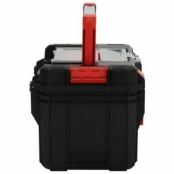 VidaXL Boîte à outils Noir et rouge 45x28x26,5 cm -Accessoires de quincaillerie Soldes image 4 152099