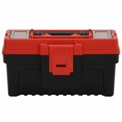 VidaXL Ensemble de boîtes à outils 2 pcs Noir et rouge Polypropylène -Accessoires de quincaillerie Soldes image 4 152102