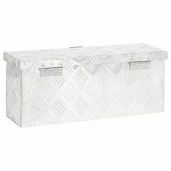 VidaXL Boîte de rangement Argenté 50x20,5x15 cm Aluminium -Accessoires de quincaillerie Soldes image 4 152246