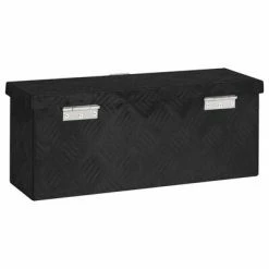 VidaXL Boîte de rangement Noir 50x20,5x15 cm Aluminium -Accessoires de quincaillerie Soldes image 4 152247