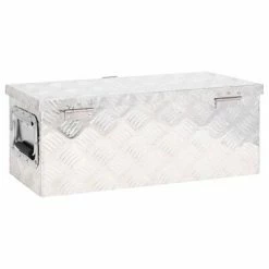 VidaXL Boîte de rangement Argenté 60x23,5x23 cm Aluminium -Accessoires de quincaillerie Soldes image 4 152248
