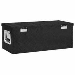 VidaXL Boîte de rangement Noir 70x31x27 cm Aluminium 10 VidaXL Boîte de rangement Noir 70x31x27 cm Aluminium -Accessoires de quincaillerie Soldes image 4 152251