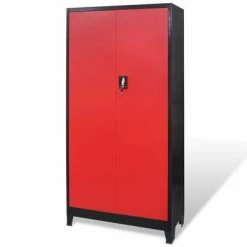 VidaXL Armoire à outils avec 2 portes Acier 90x40x180 cm Noir et rouge 11 VidaXL Armoire à outils avec 2 portes Acier 90x40x180 cm Noir et rouge -Accessoires de quincaillerie Soldes image 4 20158