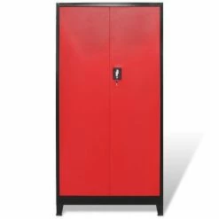 VidaXL Armoire avec coffre à outils Acier 90x40x180 cm Rouge et noir -Accessoires de quincaillerie Soldes image 4 3054555