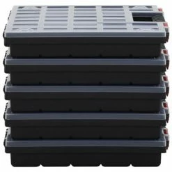 VidaXL Boîtes d'assortiment 10 pcs 40x30x5 cm Polypropylène -Accessoires de quincaillerie Soldes image 4 3106444