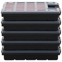 VidaXL Boîtes d'assortiment 10 pcs 40x30x5 cm Polypropylène -Accessoires de quincaillerie Soldes image 4 3106445