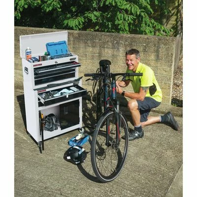 Draper Tools Armoire et coffre à outils combi 61,6x33x99,8 cm Blanc 6 Draper Tools Armoire et coffre à outils combi 61,6x33x99,8 cm Blanc – Image 4