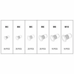 YATO Écrous à rivet 150 pcs Acier au carbone M3-M10 10 YATO Écrous à rivet 150 pcs Acier au carbone M3-M10 -Accessoires de quincaillerie Soldes image 4 434458