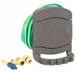 VidaXL Enrouleur de tuyau mural avec tuyau Plastique Marron -Accessoires de quincaillerie Soldes image 4 45695