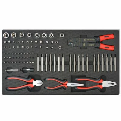 VidaXL Chariot à outils pour atelier avec 1125 outils Acier Rouge 6 VidaXL Chariot à outils pour atelier avec 1125 outils Acier Rouge – Image 5