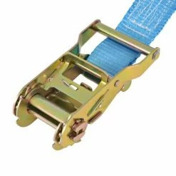 VidaXL Sangle d’arrimage à cliquet 10 pcs 2 tonnes 6 m x 38 mm Bleu -Accessoires de quincaillerie Soldes image 5 142655